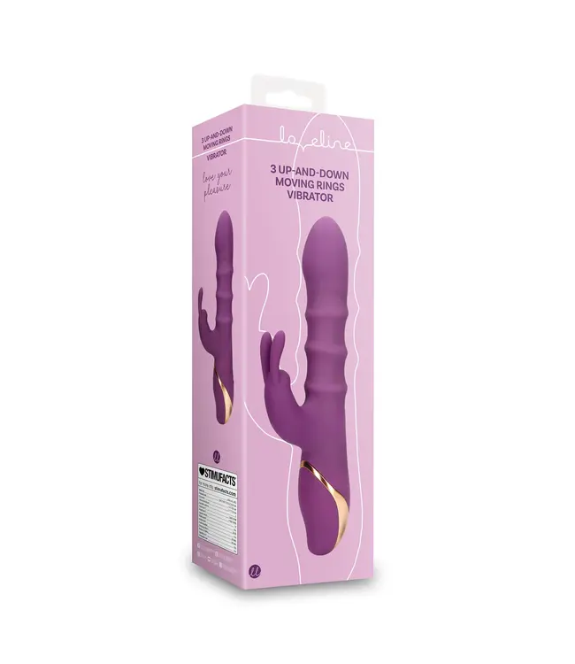 3 Up-and-Down Moving Rings Vibrator - Orchidee Purple