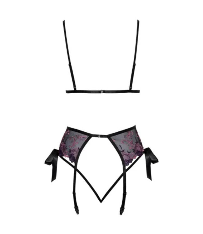 Lingerie Set with Floral Embroidery.