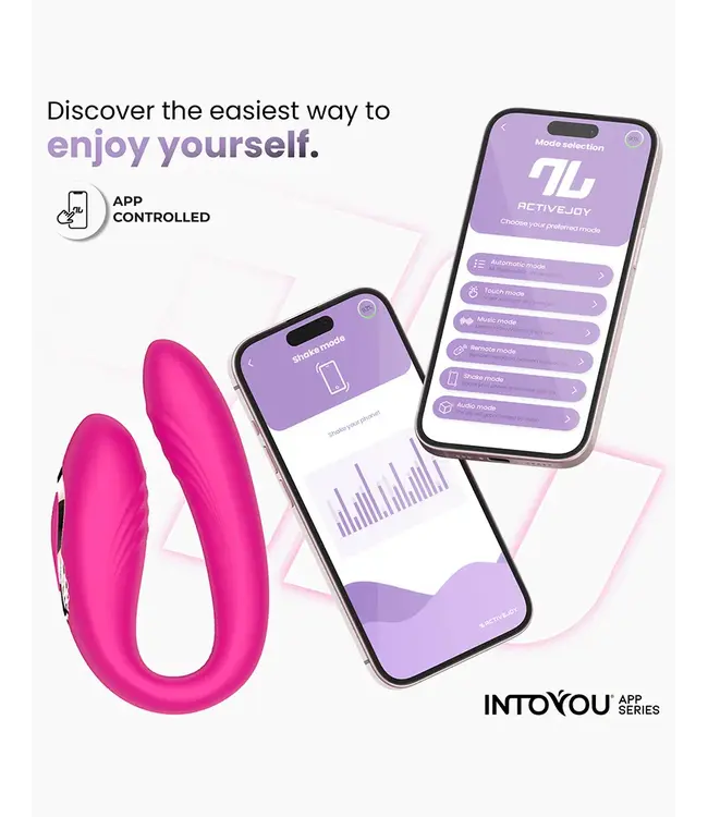 Couty - Couples Toy 360° Oscillation, App Controlled - Pink