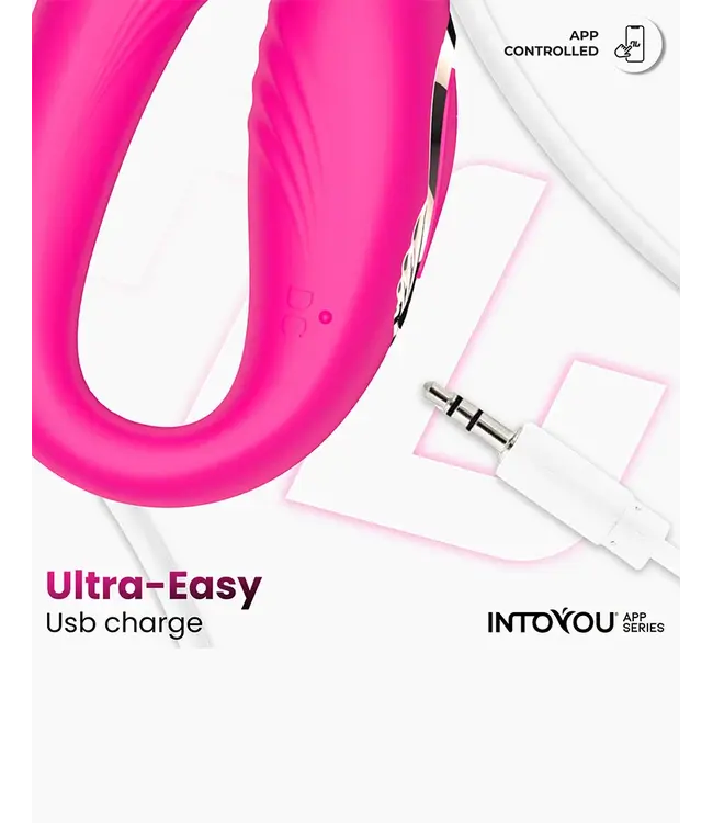 Couty - Couples Toy 360° Oscillation, App Controlled - Pink