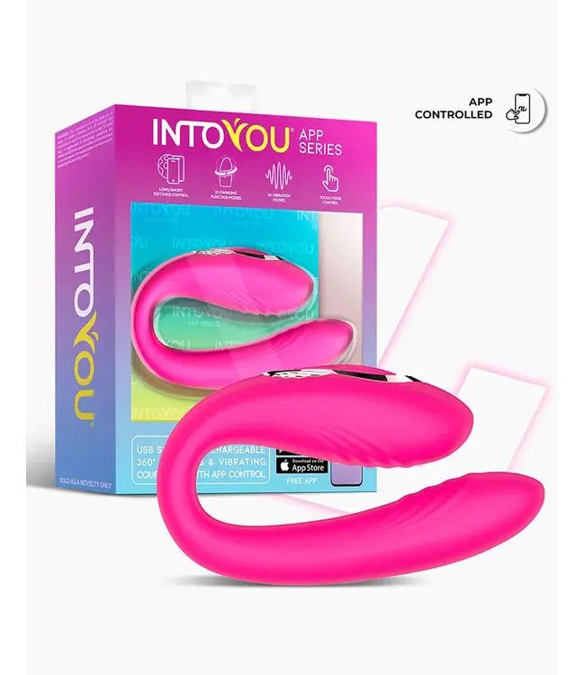 Couty - Couples Toy 360° Oscillation, App Controlled - Pink
