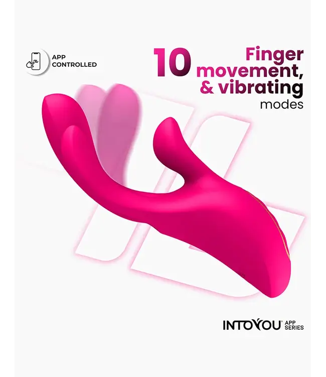 Derek - Finger Vibrator, 3 Motors, App Control - Pink