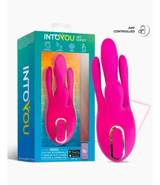 IntoYou Derek - Finger Vibrator, 3 Motors, App Control - Pink