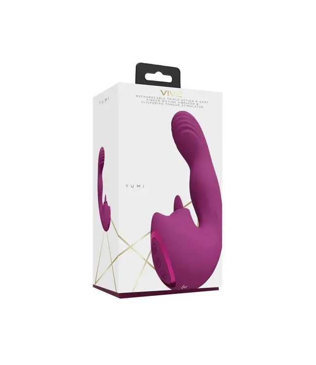 Triple Motor G-Spot Finger Motion Vibrator&Tongue Stimulator