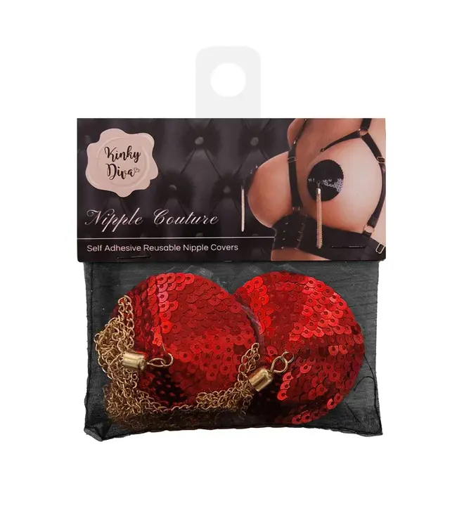 Sequin Nipple Covers with Chain