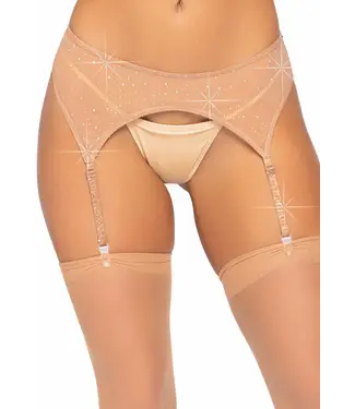Leg Avenue Rhinestone garterbelt O/S