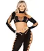 Leg Avenue Seamless Cut-Out Crop Top and Legging - OS