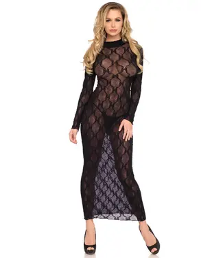 Leg Avenue Long Sleeved Long Dress - OS