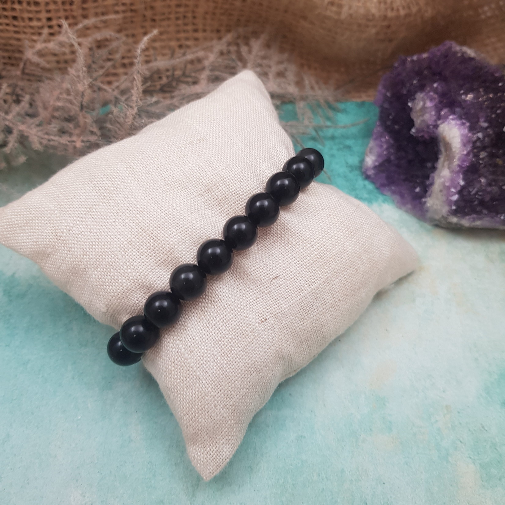 De Verrijking Onyx Kralenarmband 8mm/19cm