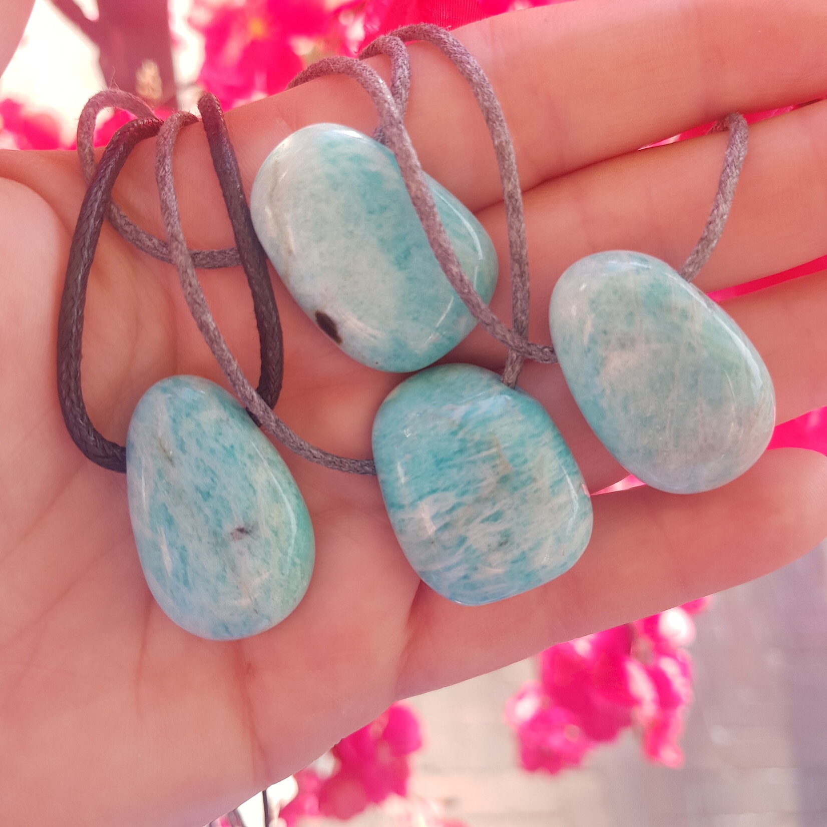 De Verrijking Amazoniet Druppelvormige Doorboorde hanger