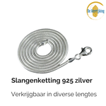 De Verrijking Zilverenketting 38cm Slang