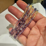 De Verrijking Regenboog Fluoriet | Facet Kralenarmband 4mm / 19cm