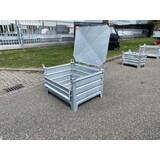 Nieuwe Stapelbak met deksel 1000x800x600mm Verzinkt Nieuwe Stapelbak met deksel 1000x800x600mm Verzinkt