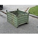 Gebruikte Stapelbak met klep aan korte zijde 1000x800x600mm Groen gelakt Gebruikte Stapelbak met klep aan korte zijde 1000x800x600mm Groen gelakt