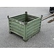 Gebruikte Stapelbak met klep aan korte zijde 1000x800x600mm Groen gelakt Gebruikte Stapelbak met klep aan korte zijde 1000x800x600mm Groen gelakt
