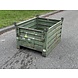Gebruikte Stapelbak met klep aan korte zijde 1000x800x600mm Groen gelakt Gebruikte Stapelbak met klep aan korte zijde 1000x800x600mm Groen gelakt