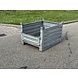 Gebruikte Stapelbak met klep aan korte zijde 1000x800x600mm Verzinkt Gebruikte Stapelbak met klep aan korte zijde 1000x800x600mm Verzinkt