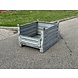 Gebruikte Stapelbak met klep aan korte zijde 1000x800x600mm Verzinkt Gebruikte Stapelbak met klep aan korte zijde 1000x800x600mm Verzinkt