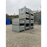 Partij aanbieding verzinkte stalen stapelbak met klep (10st) 1000x800x600mm  Partij aanbieding verzinkte stalen stapelbak met klep (10st) 1000x800x600mm