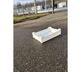 Gebruikte witte kunststofbakken 595x395x150mm