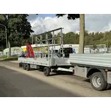 Schamelwagen met kraan en glasbok Schamelwagen met kraan en glasbok