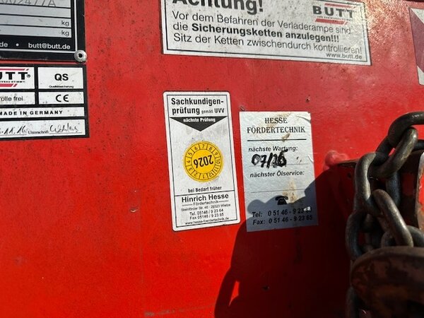 Butt Gebruikte Butt Laadbrug 9 Ton