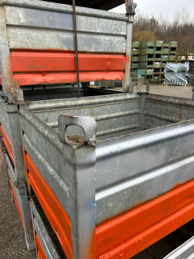 Partij gebruikte stapelbakken (10st) 1000x800x600mm