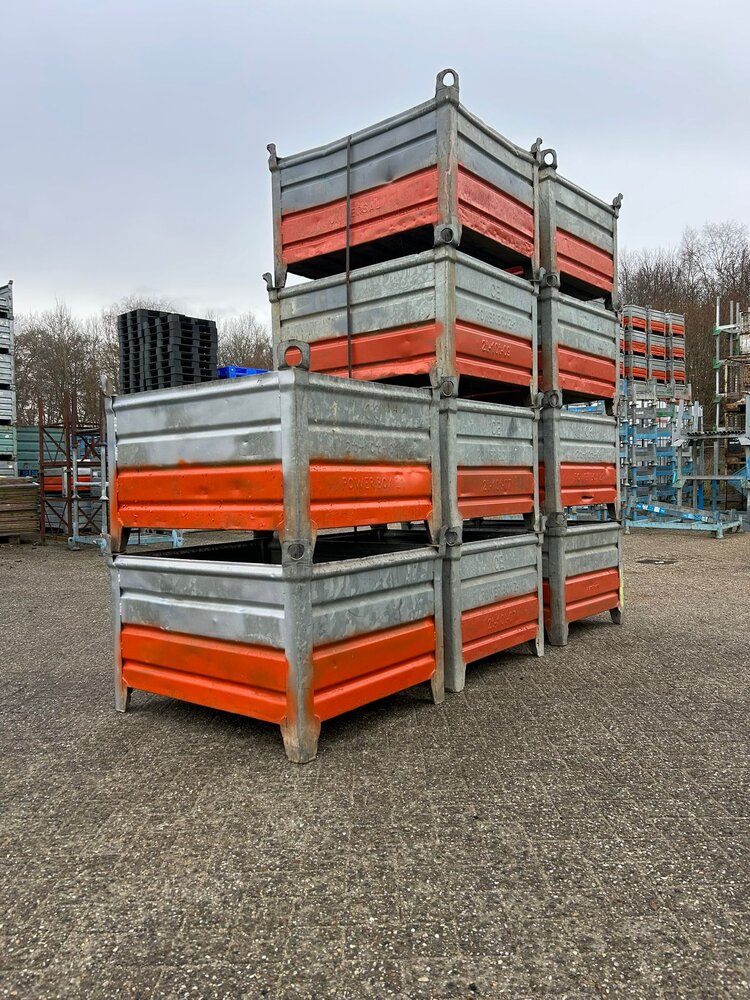 Partij gebruikte stapelbakken (10st) 1000x800x600mm