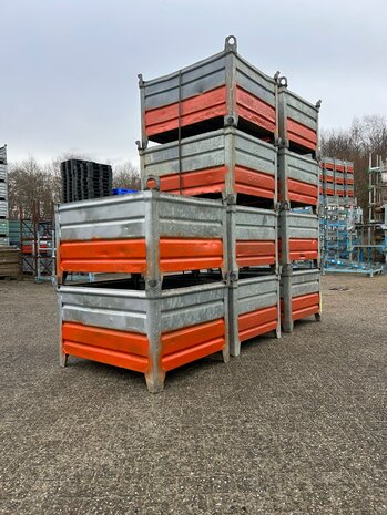 Partij gebruikte stapelbakken (10st) 1000x800x600mm