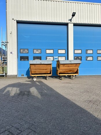 Zelfkiepende kantelbak 1400x1350x1300mm 1000L