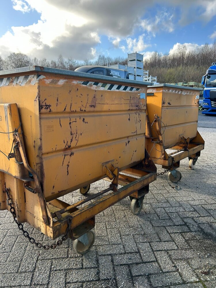 Zelfkiepende kantelbak 1400x1350x1300mm 1000L