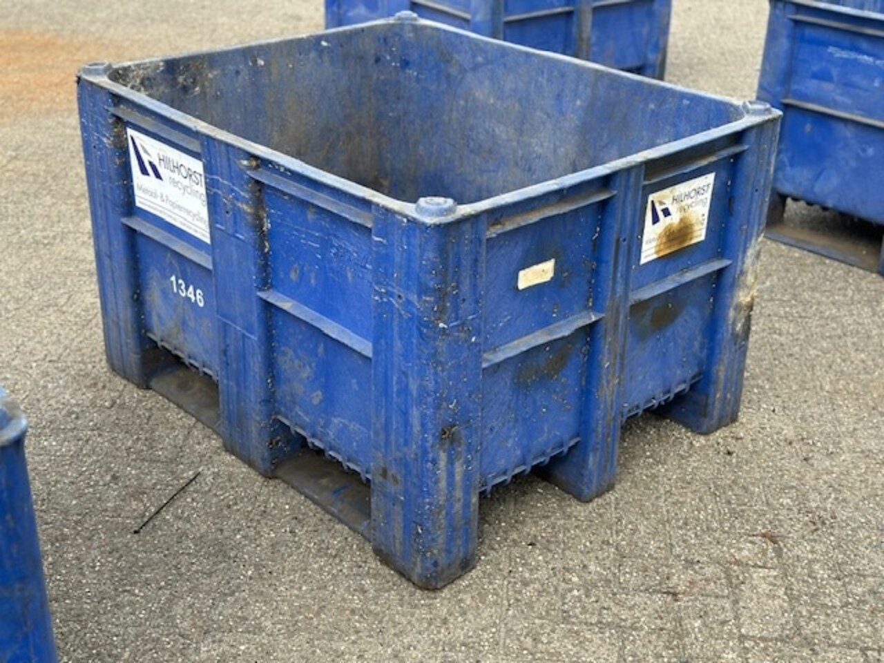 Gebruikte Kunststof volume bakken 1200x1000x740mm blauw