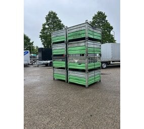 Partij gebruikte stalen bakken (8st) 1200x1000x600mm Partij gebruikte stalen bakken (8st) 1200x1000x600mm