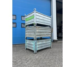 Partij gebruikte verzinkte stalen bakken (3st) 1200x800x600mm Partij gebruikte verzinkte stalen bakken (3st) 1200x800x600mm