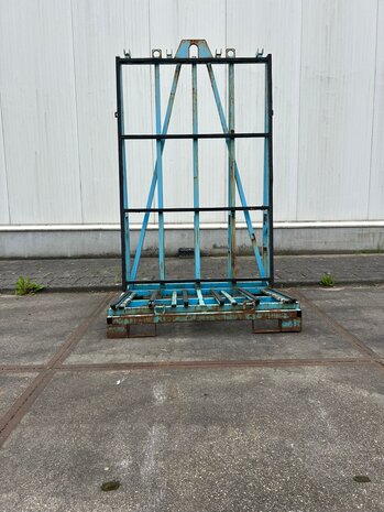 Gebruikte enkelzijdige blauwe glasbok 1450x1150x2500 mm
