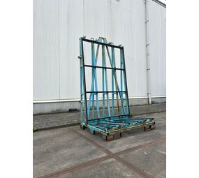 Gebruikte enkelzijdige blauwe glasbok 1450x1150x2500 mm