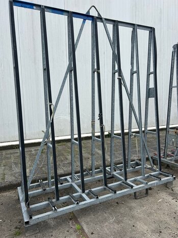 Gebruikte dubbelzijdige verzinkte glasbok 2000x770x2250 mm