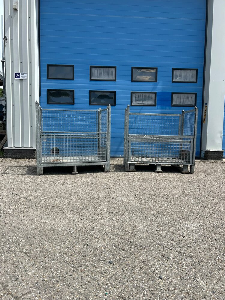 Partij gebruikte verzinkte gaascontainer (2st) 1200x800x1150mm Partij gebruikte verzinkte gaascontainer (2st) 1200x800x1150mm