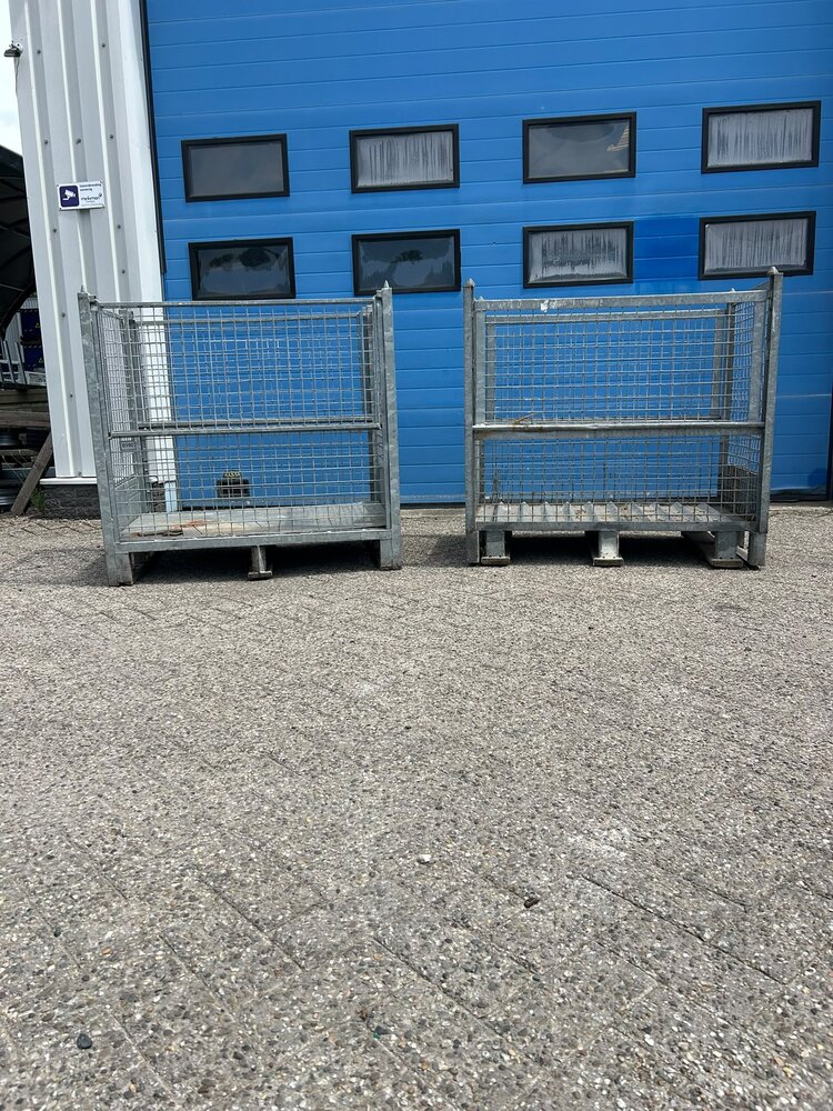 Partij gebruikte verzinkte gaascontainer (2st) 1200x800x1150mm Partij gebruikte verzinkte gaascontainer (2st) 1200x800x1150mm