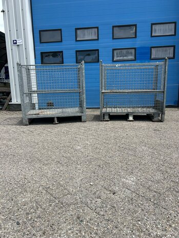 Partij gebruikte verzinkte gaascontainer (2st) 1200x800x1150mm Partij gebruikte verzinkte gaascontainer (2st) 1200x800x1150mm
