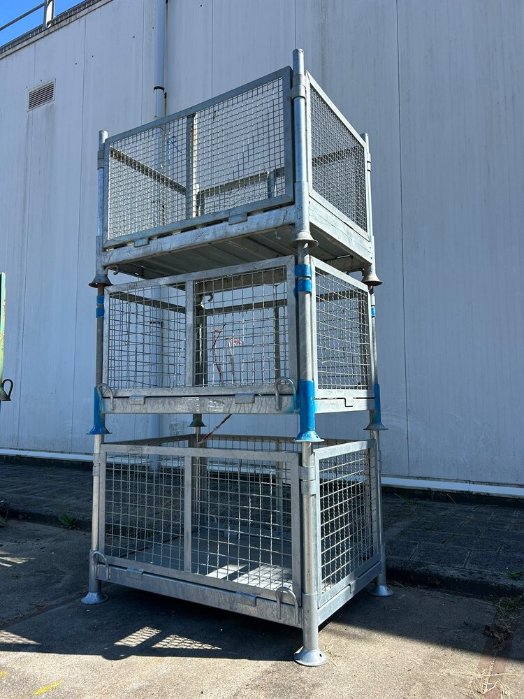 Partij gebruikte verzinkte gaascontainer (3st) 1300x900x870mm