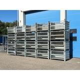 Aanbieding 20x Gebruikte stapelbak 1240x840x700mm Verzinkt met klep Aanbieding 20x Gebruikte stapelbak 1240x840x700mm Verzinkt met klep