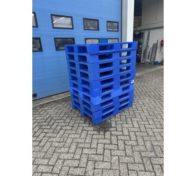 10x Kunststof pallet 1200x1000mm blauw