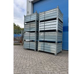 Partij gebruikte stalen bakken (8st) 1200x1000x600mm