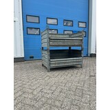 Partij (2st) stalen stapelbak met klep 1200x800x670mm 