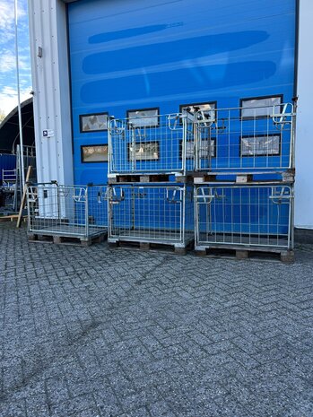 Partij (5st) gebruikte gaasopzetwand incl. pallet 1200x800x1000mm Partij (5st) gebruikte gaasopzetwand incl. pallet 1200x800x1000mm