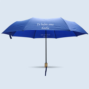 Opvouwbare paraplu met foto, tekst en illustratie
