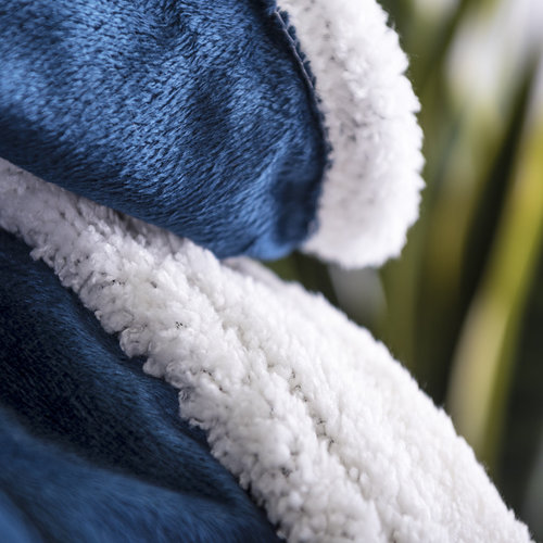Geborduurd  sherpa fleece deken met tekst