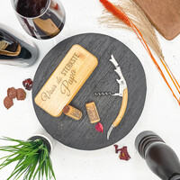 Kurkentrekker Flesopener bamboe met gravure gepersonaliseerd