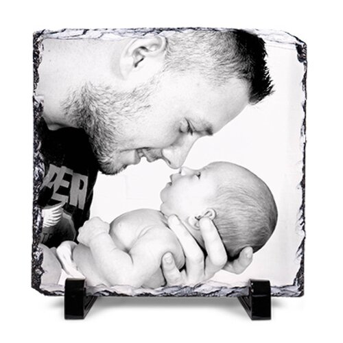 Leisteen vierkant met foto's tekst en illustraties 30 x 30 cm